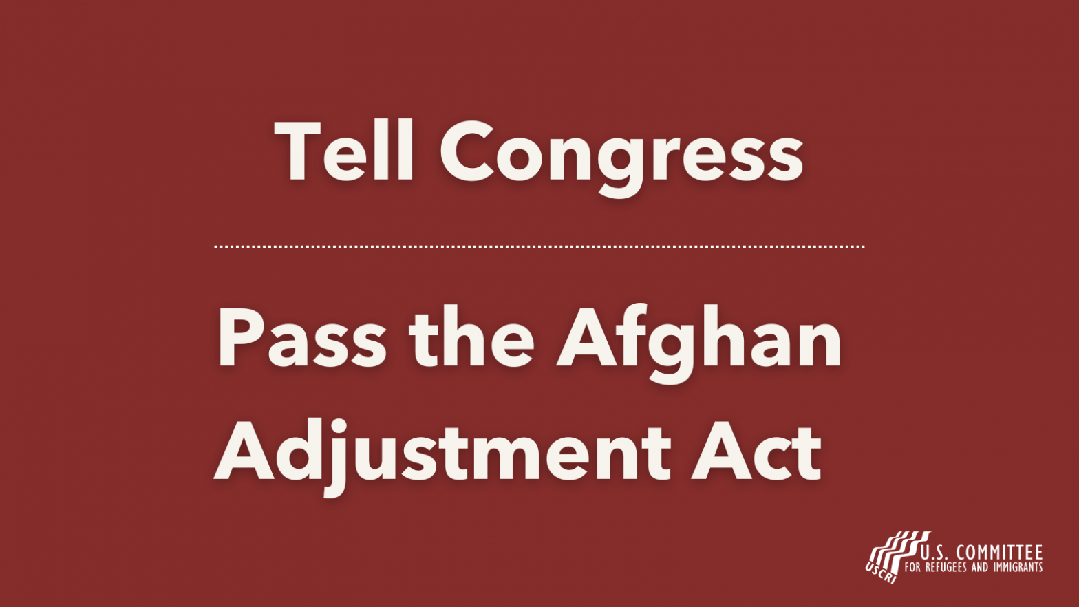 Take Action: Support the Afghan Adjustment Act